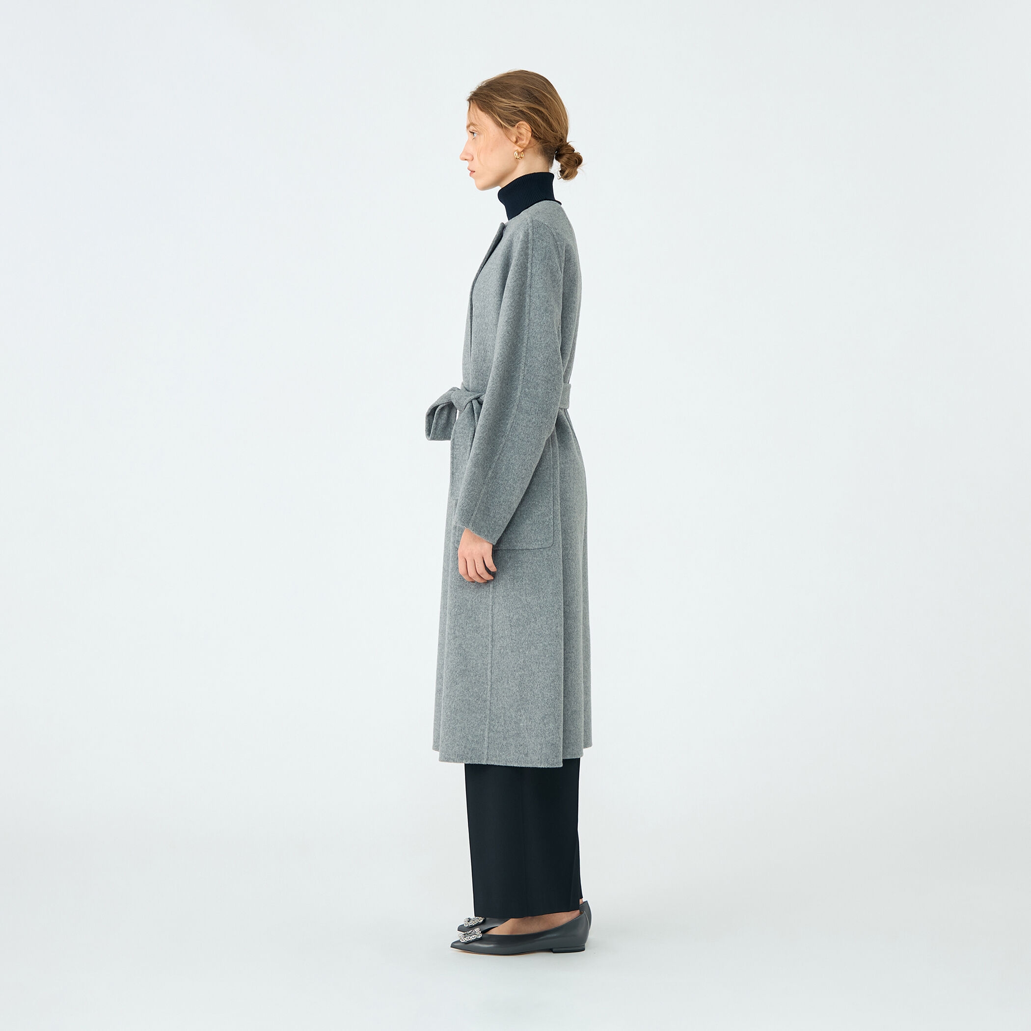 プレミアムウールリバー ノーカラーコート｜トゥモローランド 公式通販