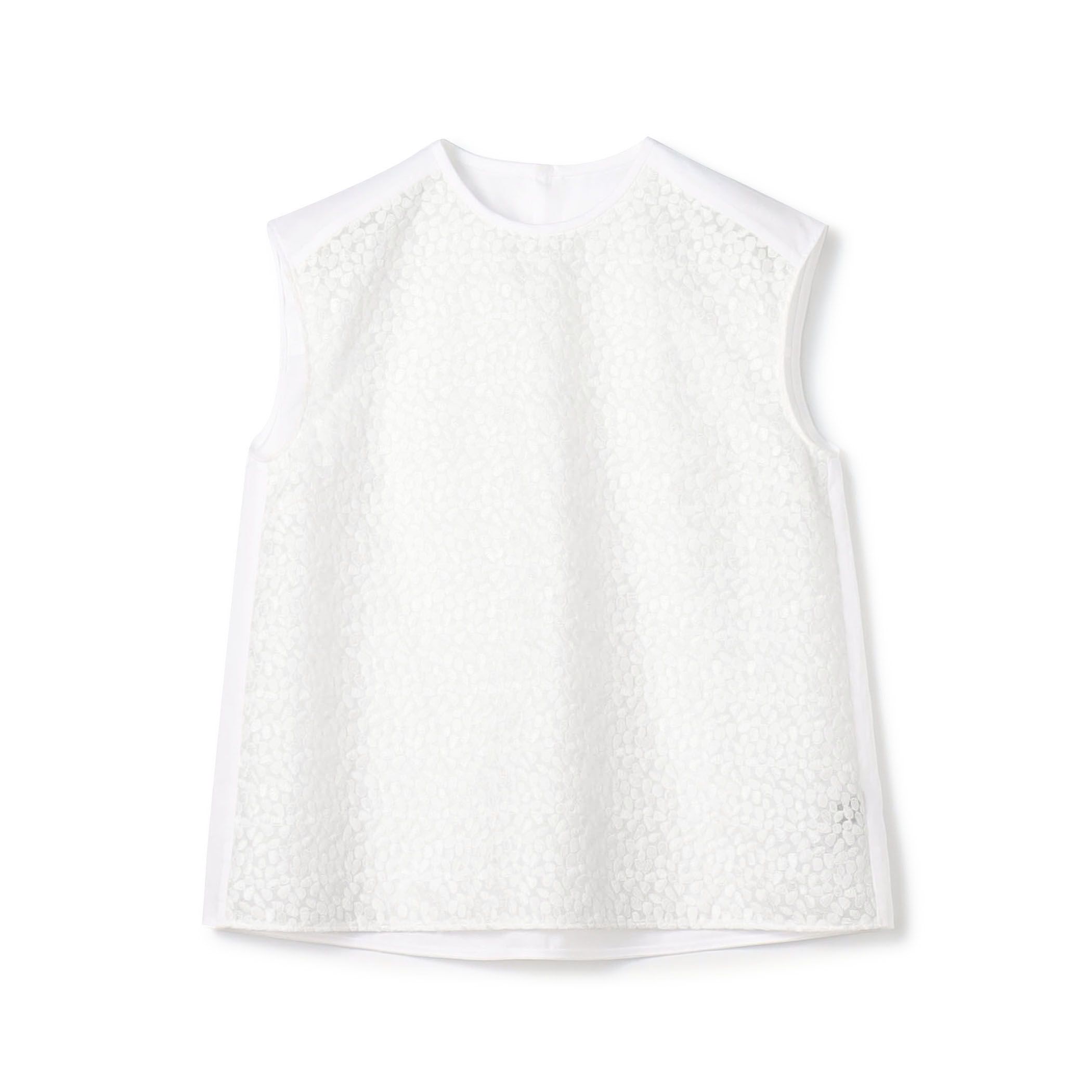 ビーンズエンブロイダリー ノースリーブブラウス｜トゥモローランド