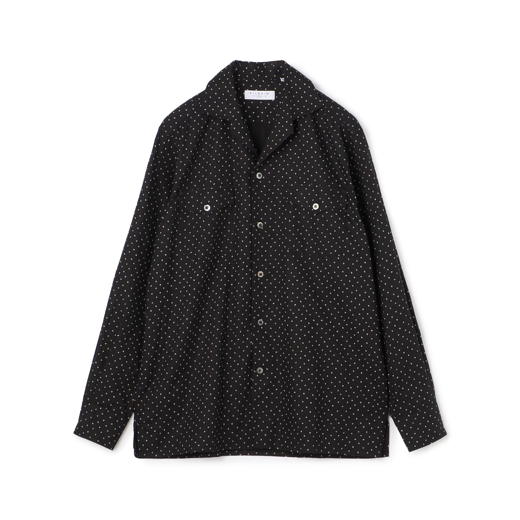 コットンシルク オープンカラー プリントシャツ｜トゥモローランド