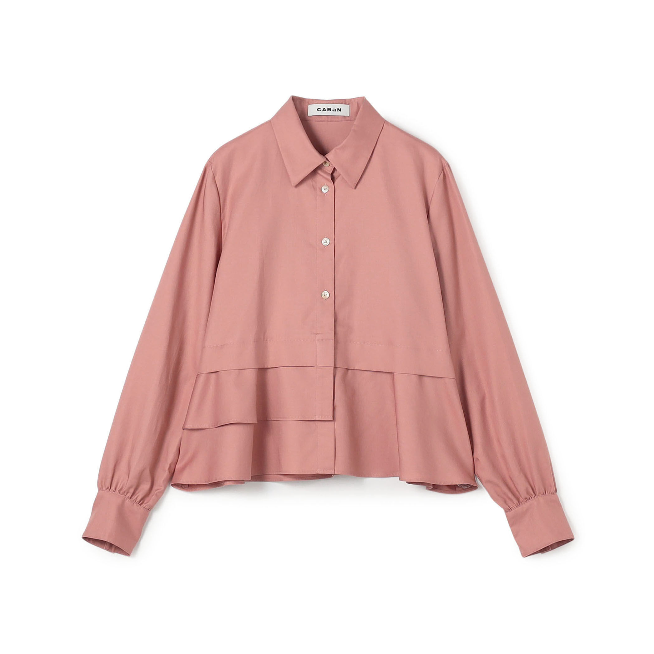 タイプライターダブルクロス アシンメトリックフリルロングスリーブ