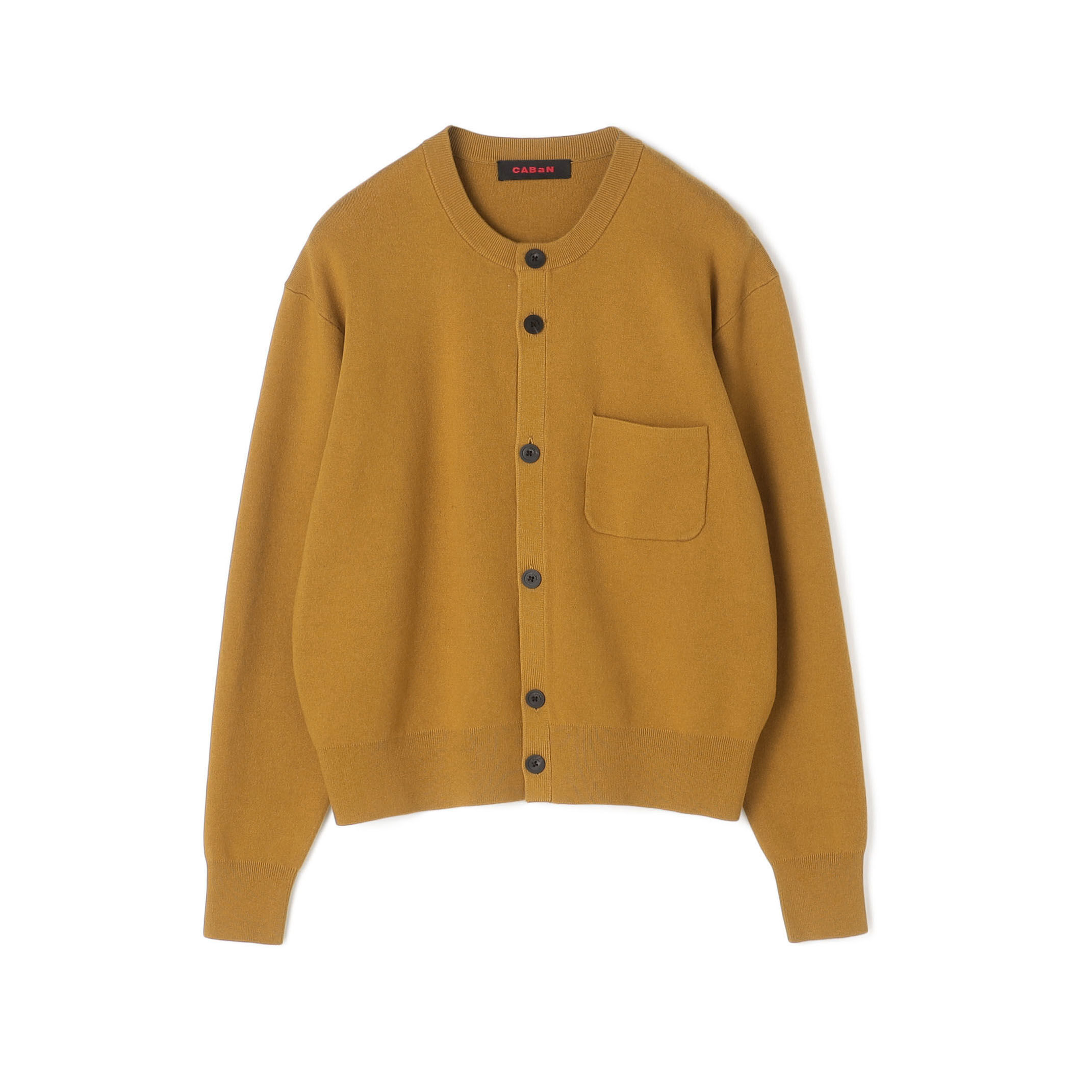 CABaN コットンカシミヤ ポケットクルーネックカーディガン