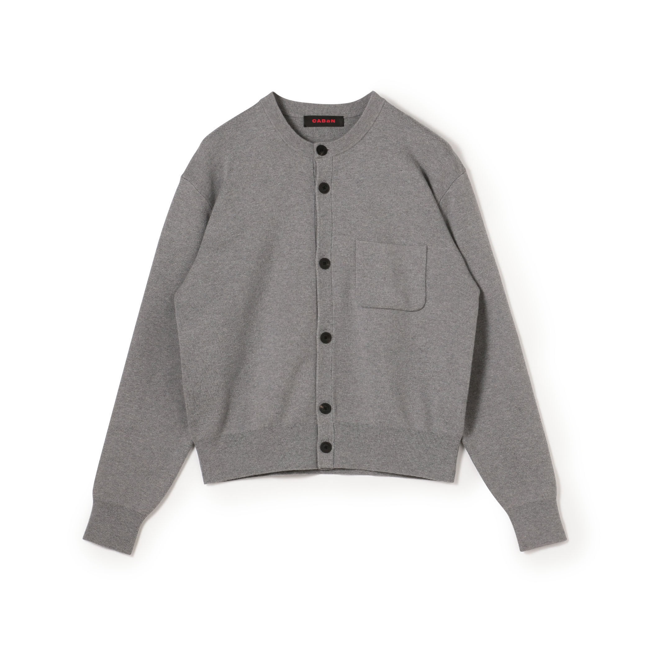 CABaN コットンカシミヤ ポケットクルーネックカーディガン