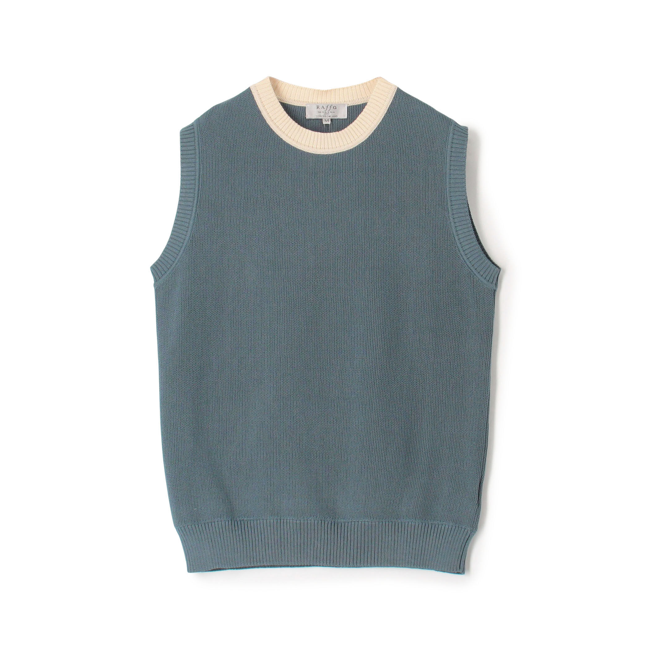 別注】Raffa Molina コットン クルーネック ニットベスト