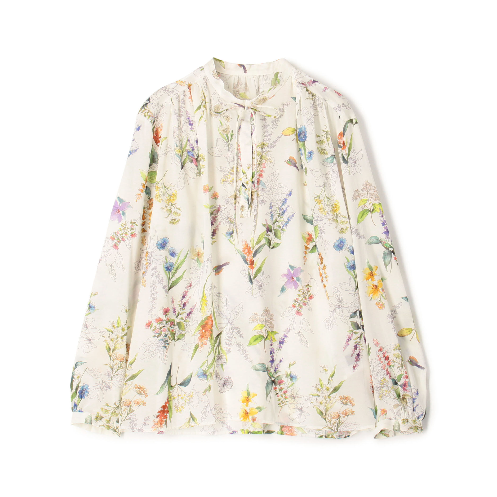 カカオフラワープリント ボウタイブラウス｜トゥモローランド 公式通販