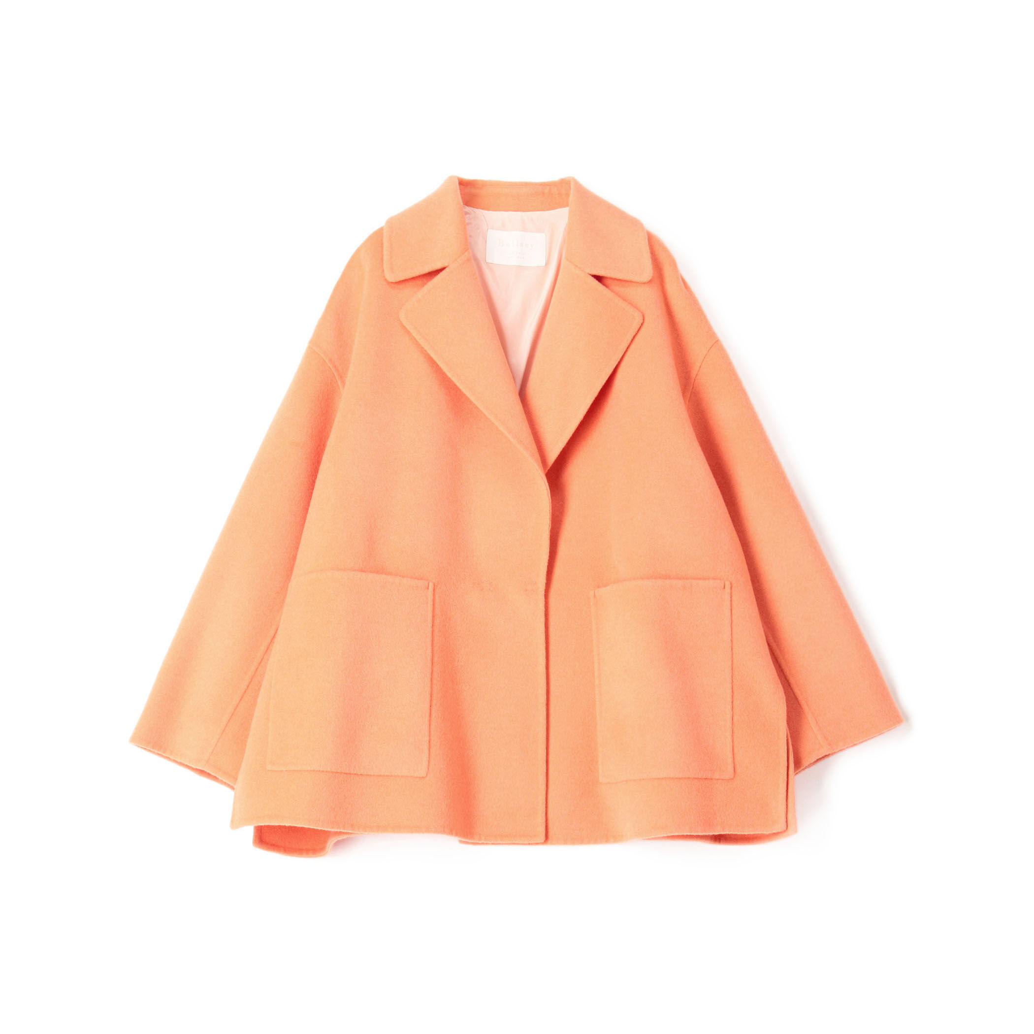 プレミアムウールリバー オープンカラーショートコート