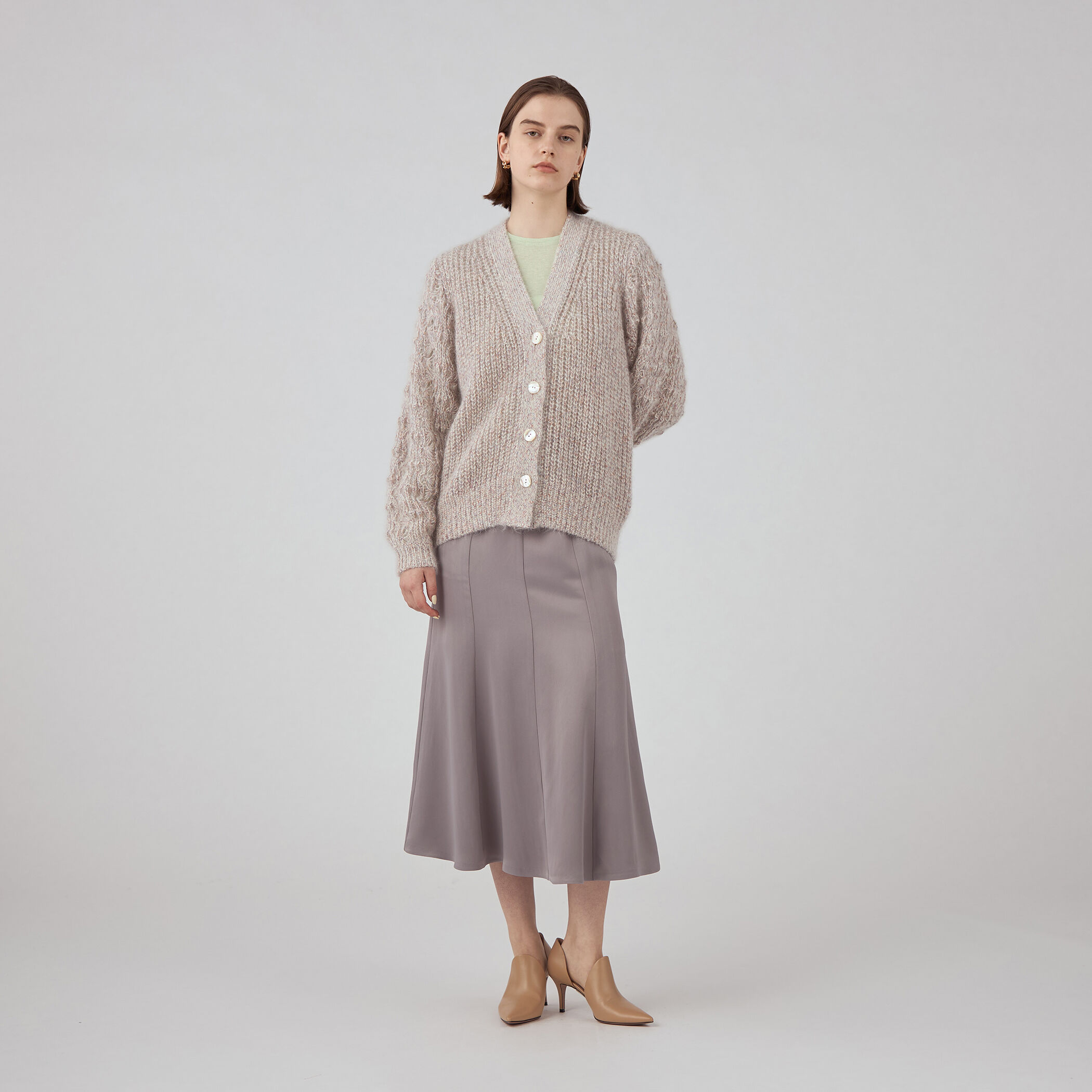 ラグジュアリーシルクモヘヤ Vネックカーディガン｜トゥモローランド