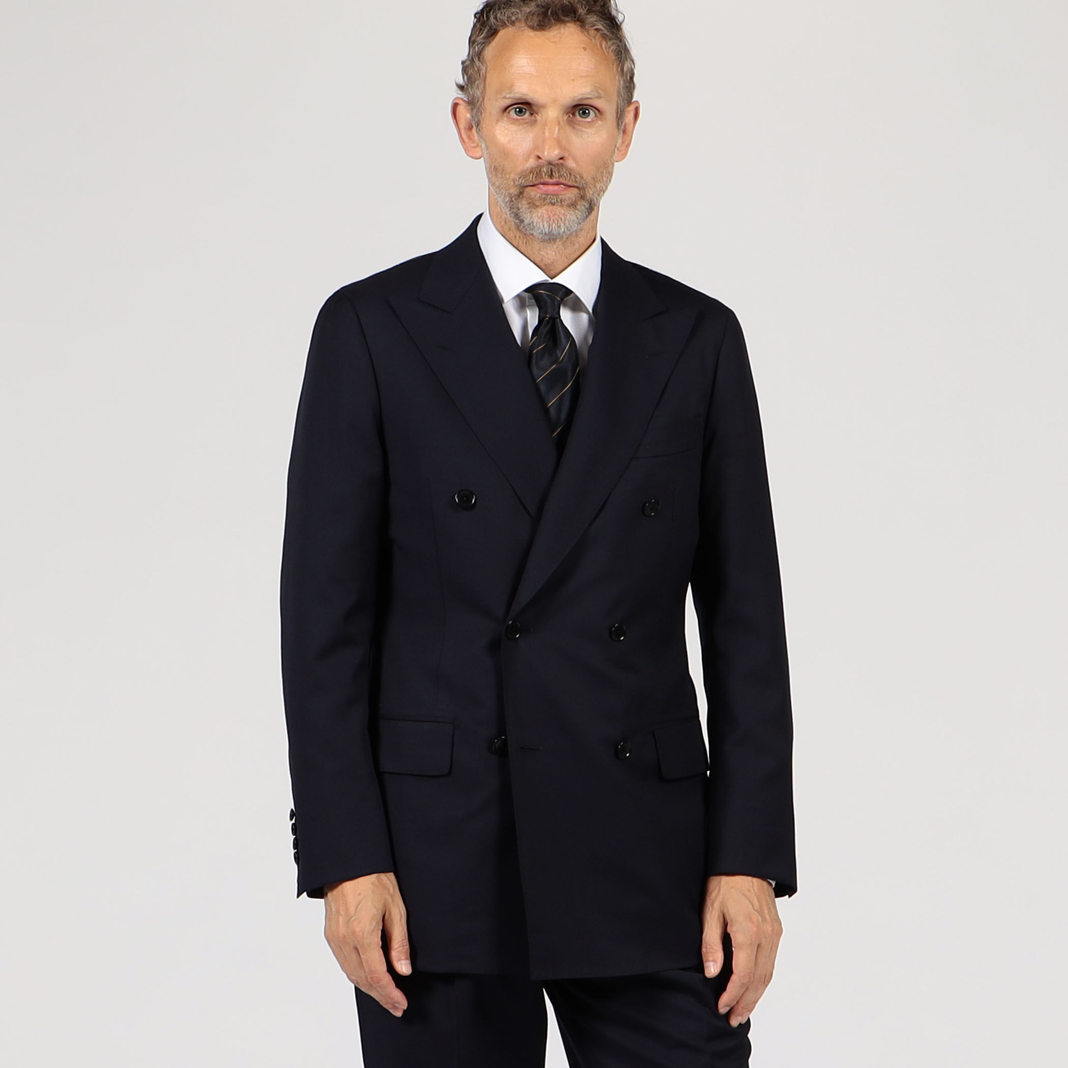 ウールツイル ダブルブレステッド6Bジャケット HORIZON TWILL E.Zegna