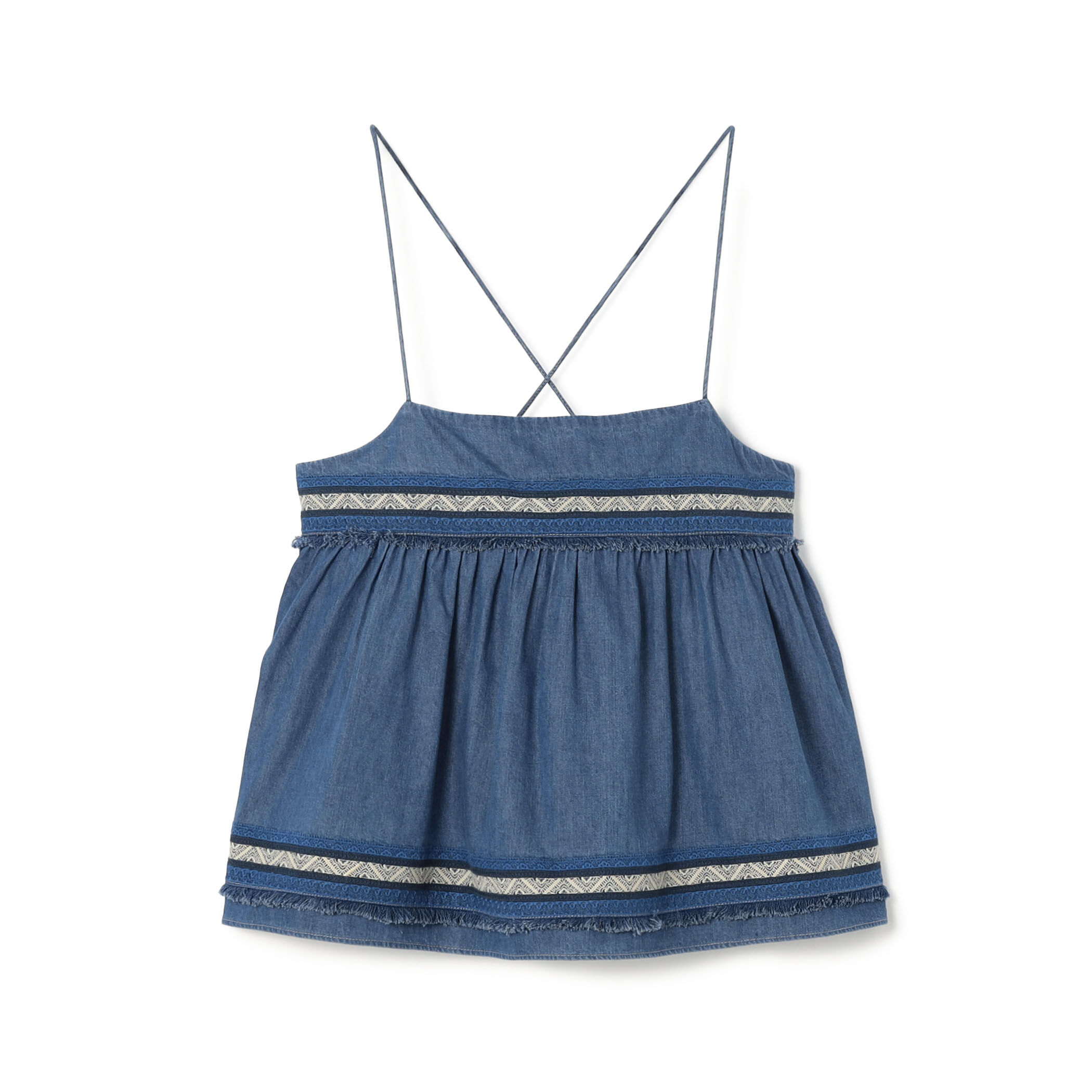 ラインエンブロイダリー ペプラムキャミソール｜トゥモローランド 公式通販