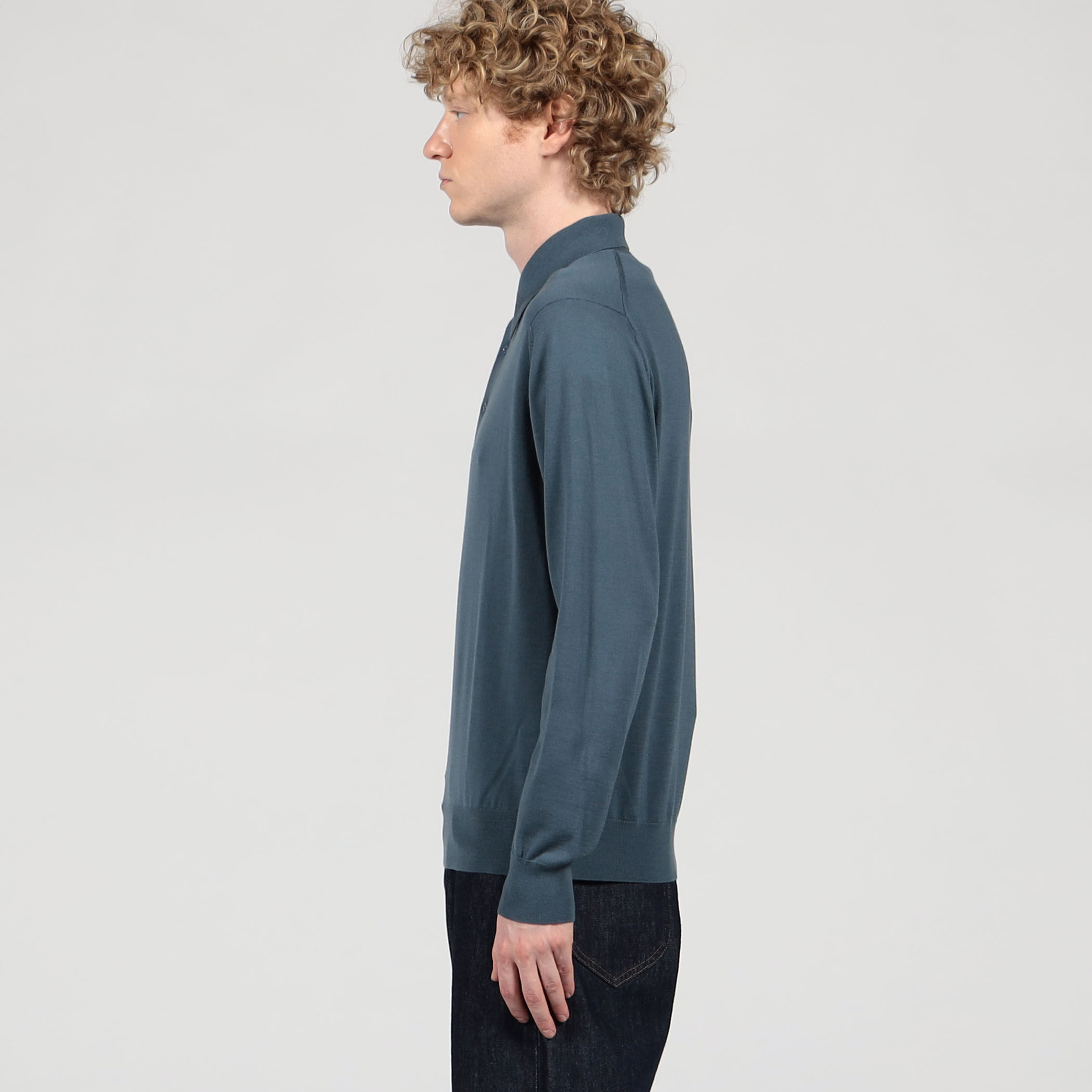 TOMORROWLAND tricot スーパーファインメリノウール ニットポロシャツ