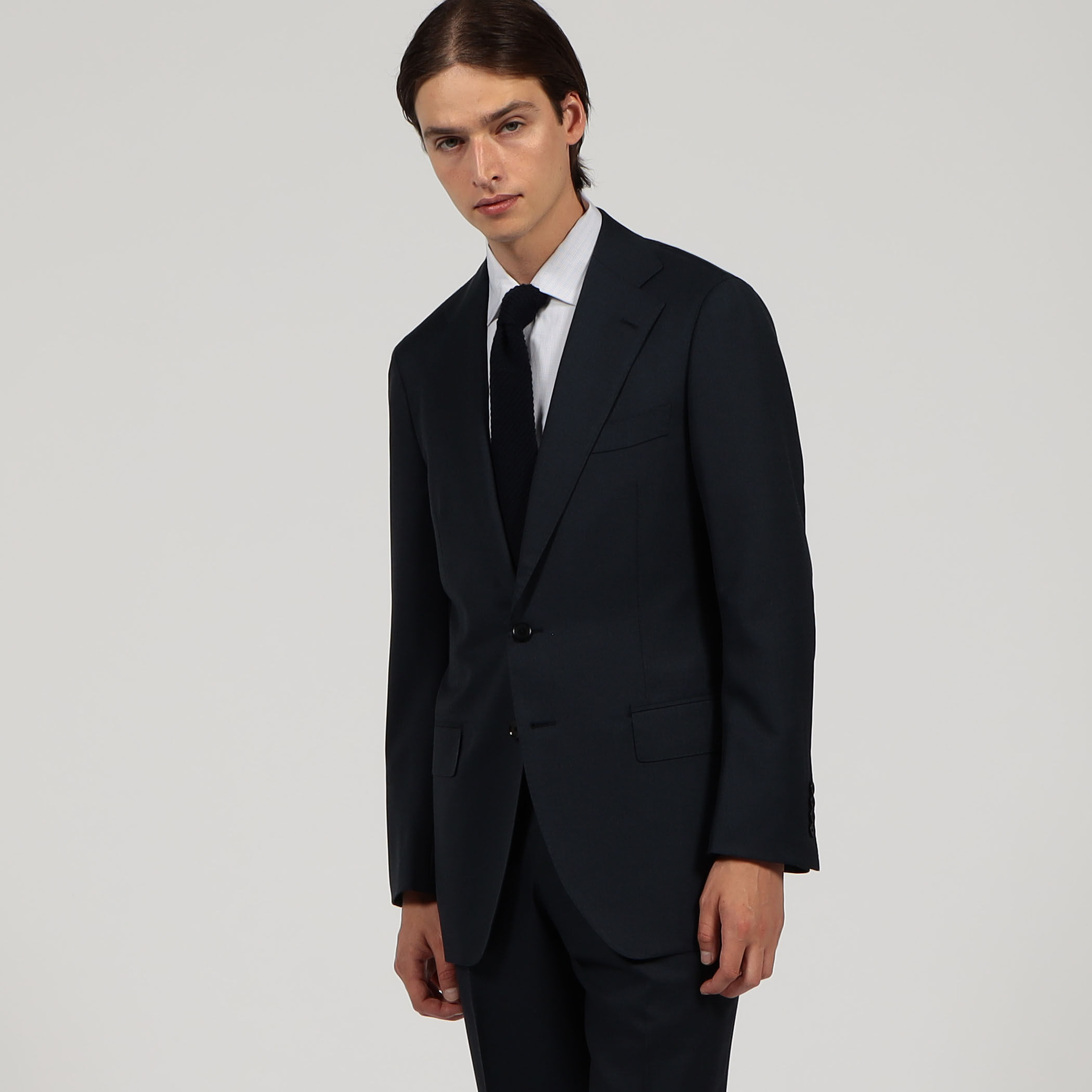 TRAVELLER ウールシルク シングルブレステッド2Bスーツ