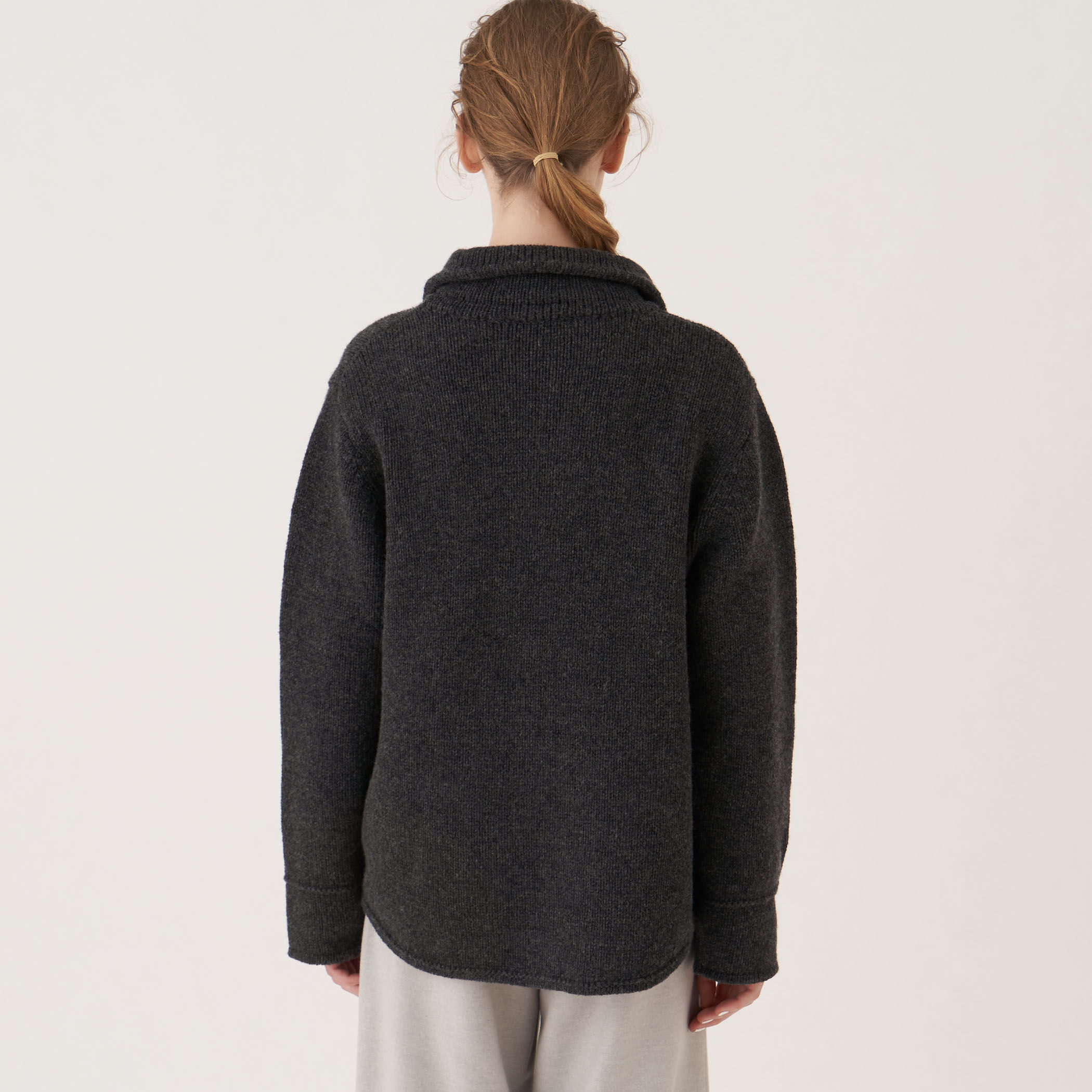 ファインウール シャツカラー オーバーカーディガン｜トゥモローランド