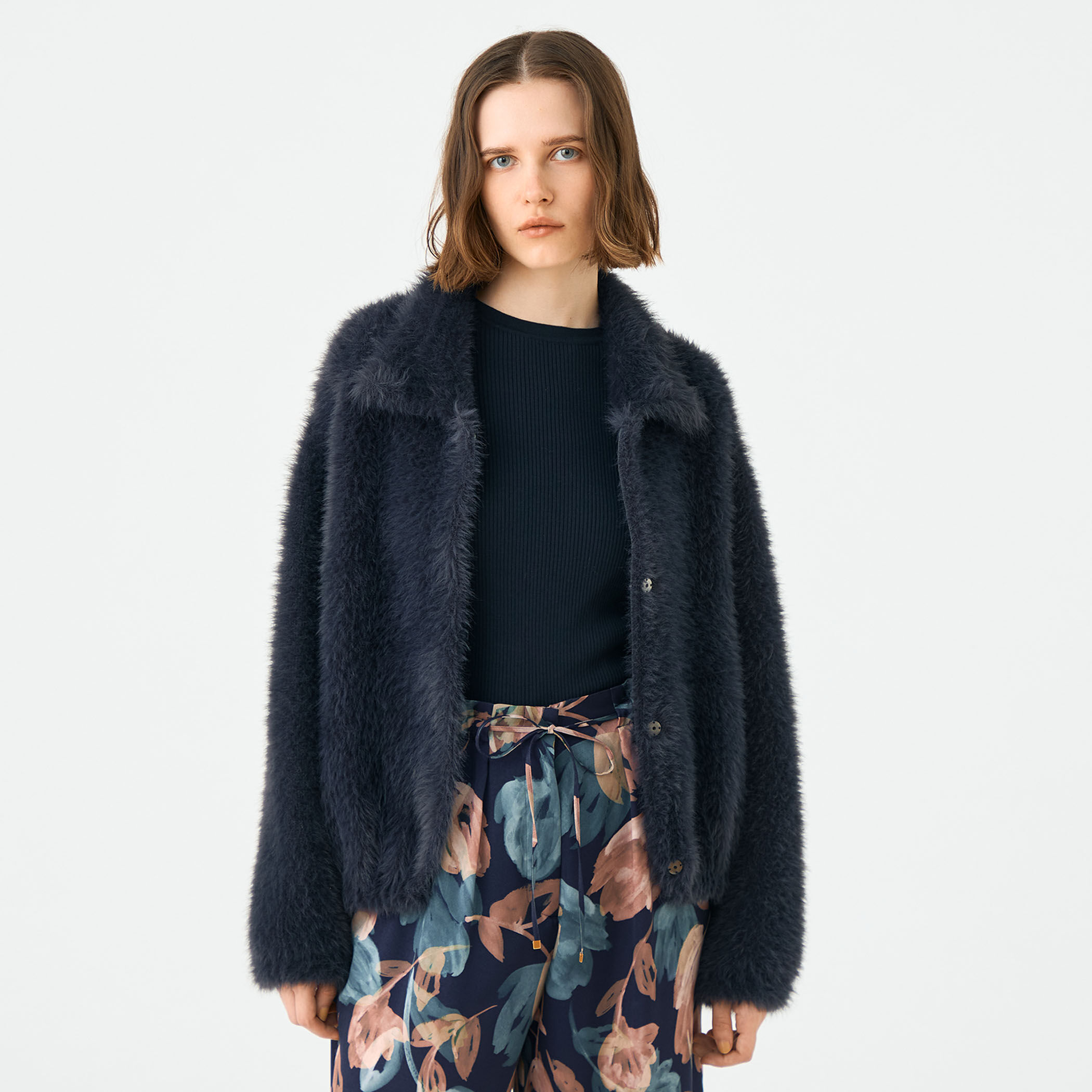 フェザーヤーン ステンカラーカーディガン｜トゥモローランド 公式通販