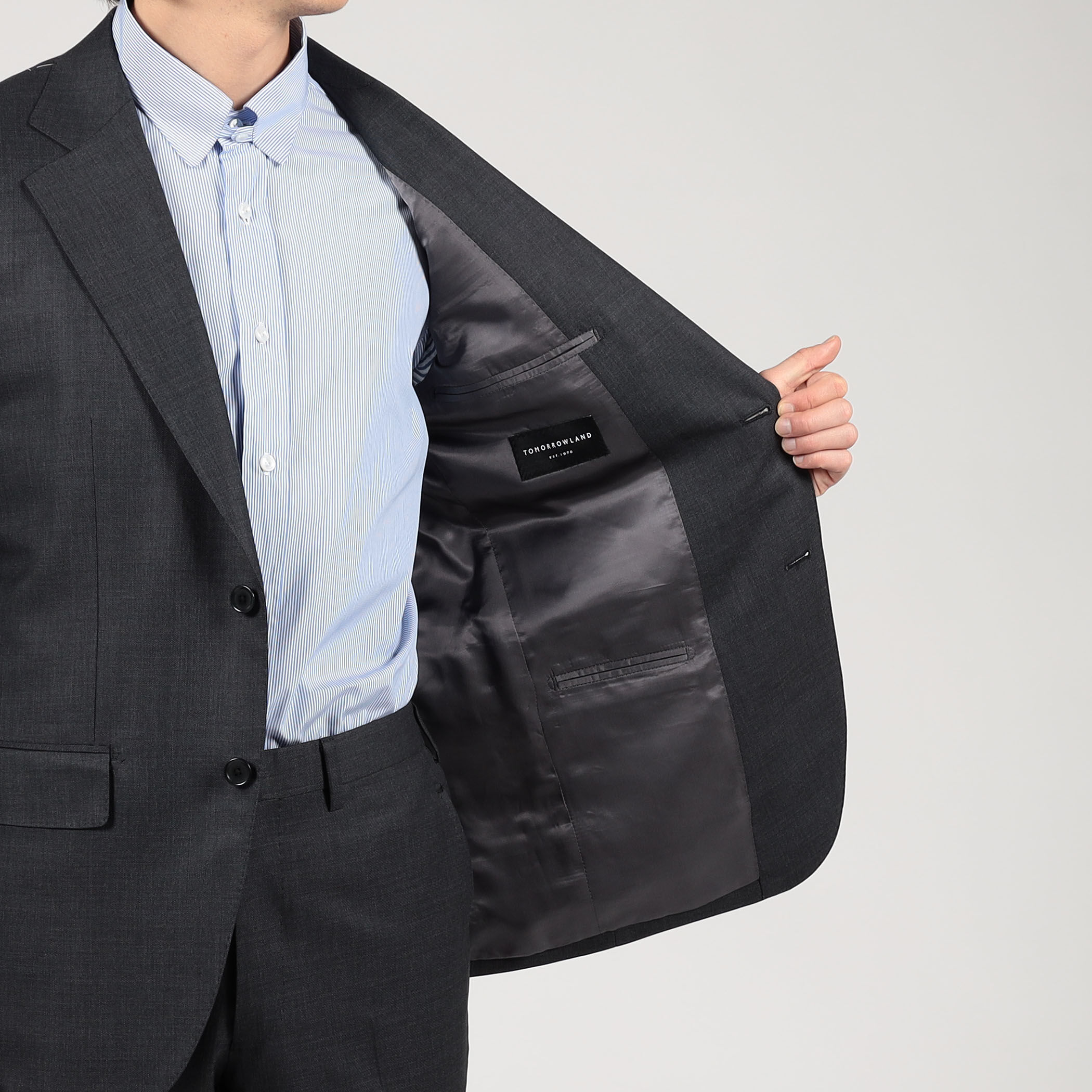 TRAVELLER ウールシルク シングルブレステッド2Bスーツ E.Zegna