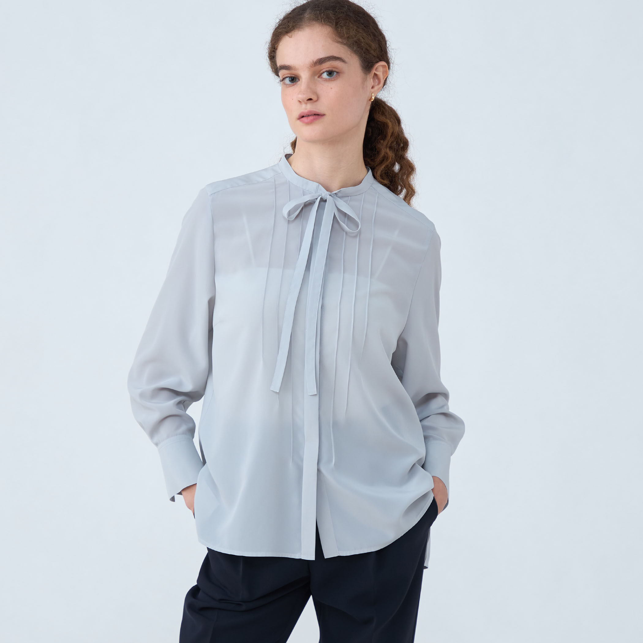 クリアデシン ボウタイブラウス｜トゥモローランド 公式通販