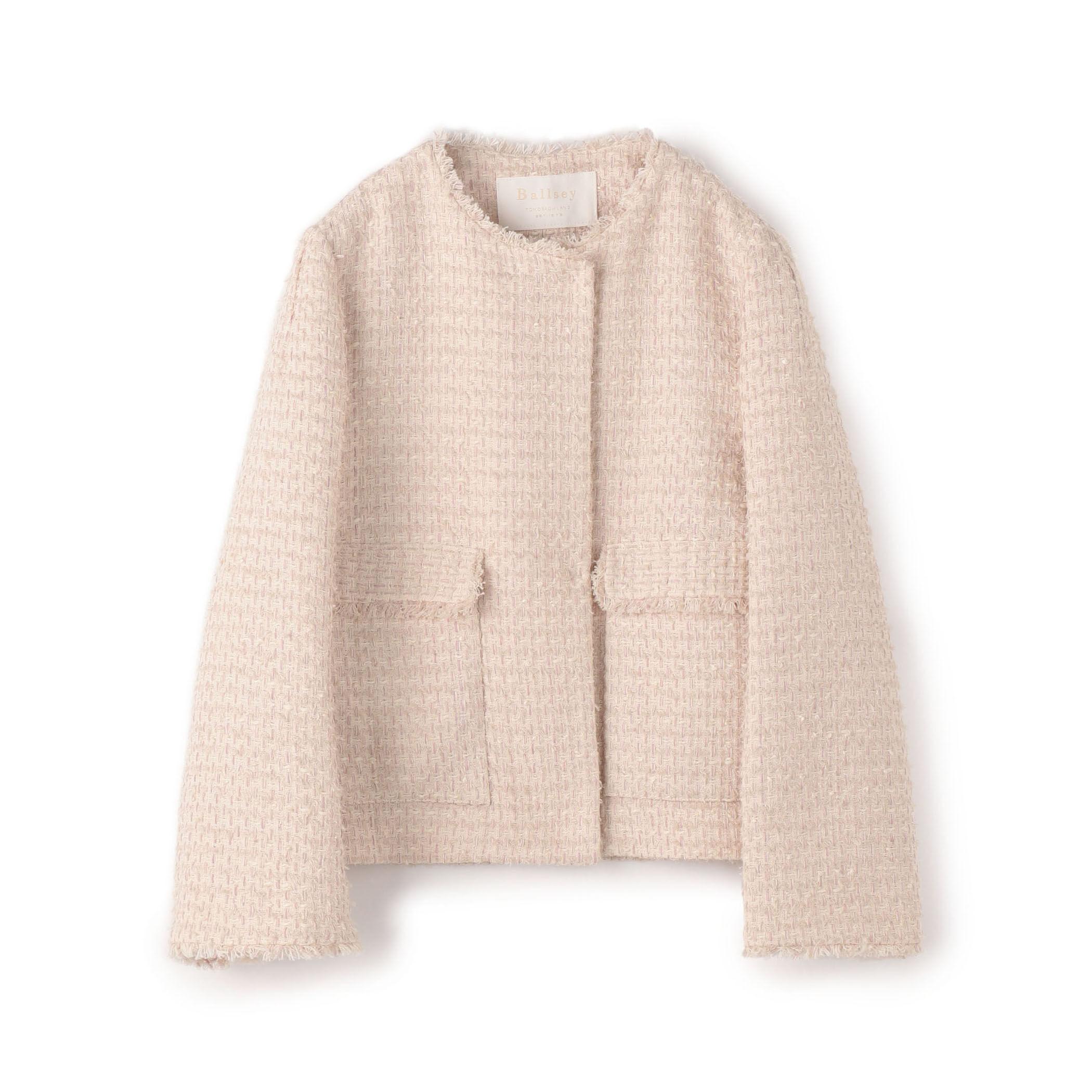 □ミックスヤーンツイード ノーカラージャケット｜トゥモローランド