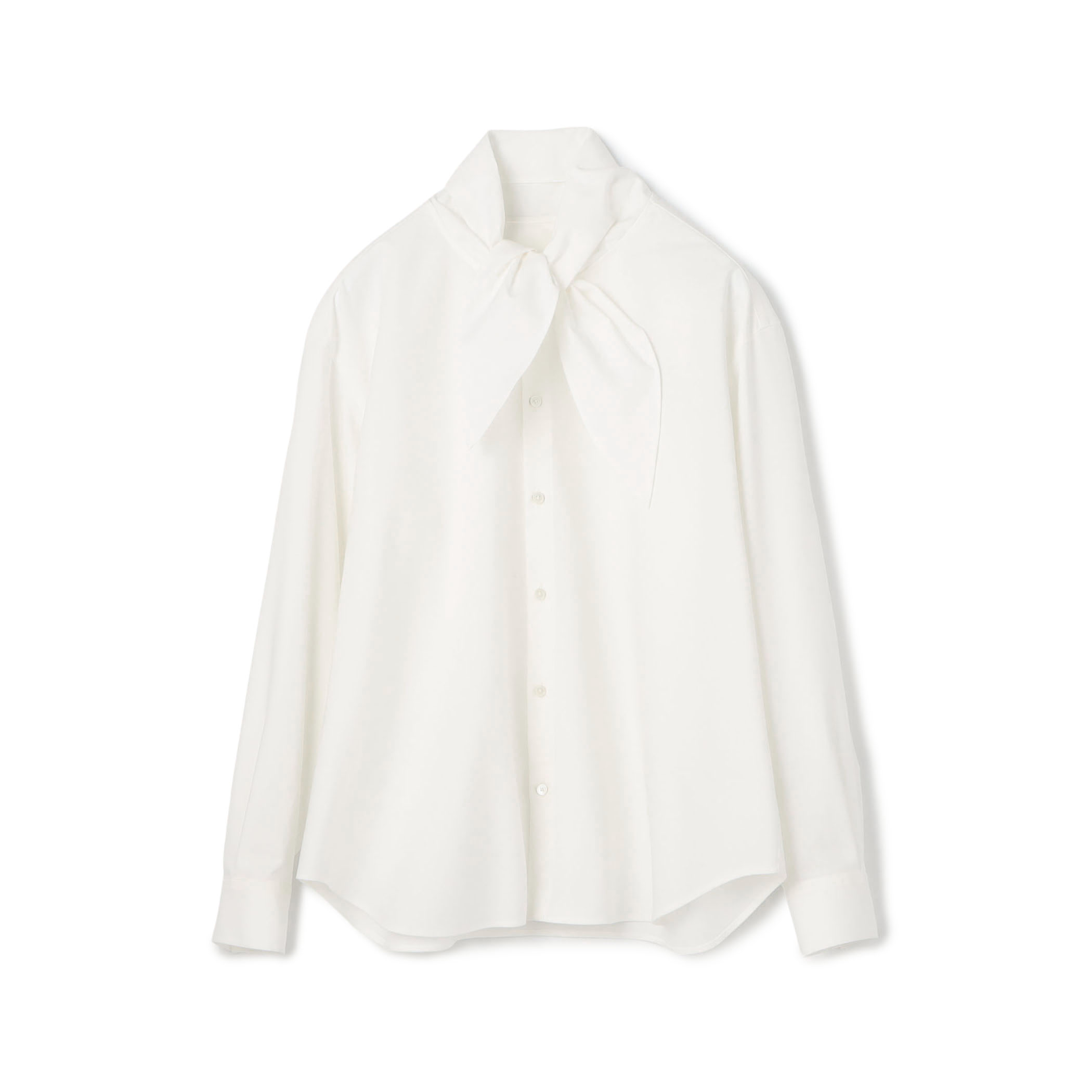 コットンオックスフォード タイ付きブラウス｜トゥモローランド 公式通販