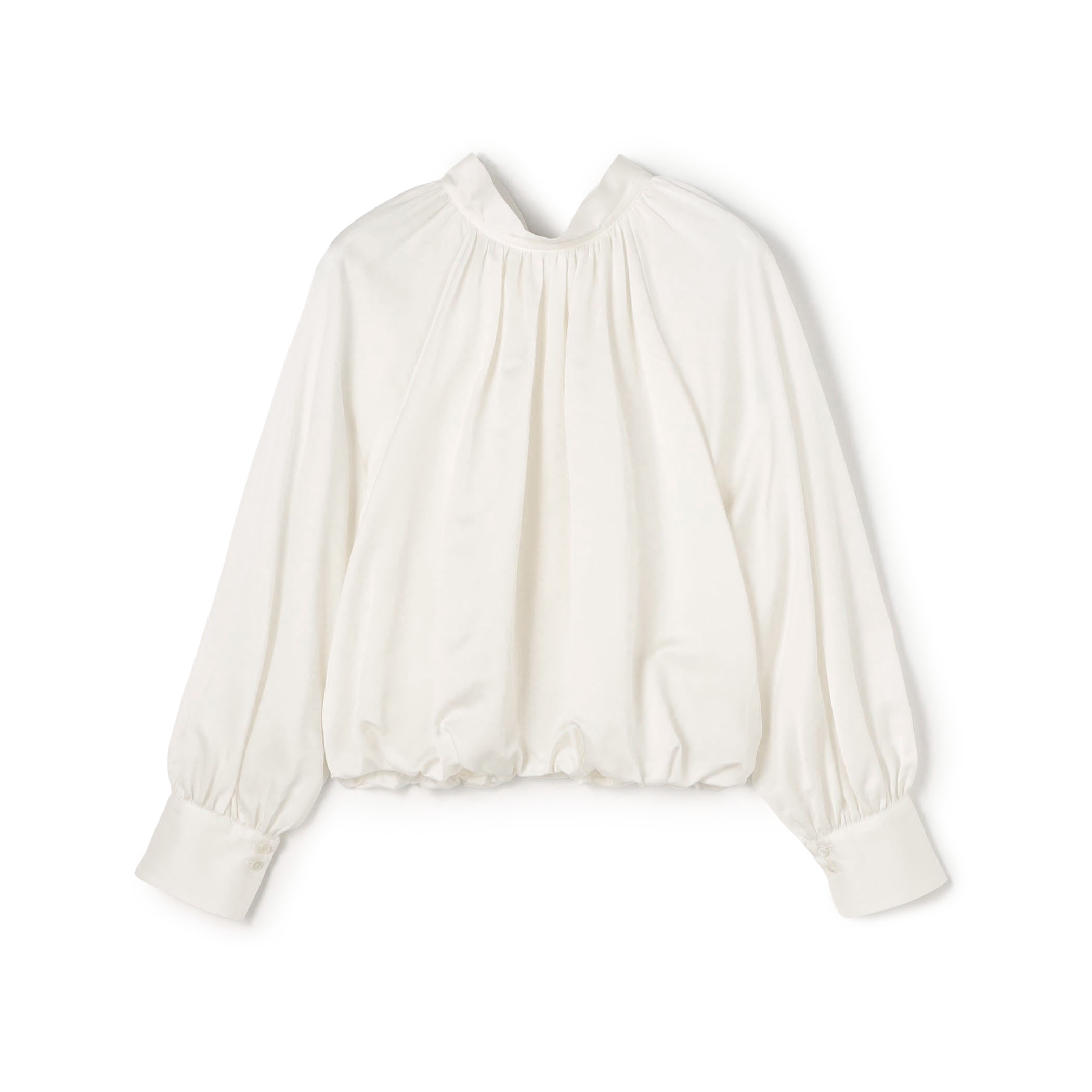 コットンシルクサテン 2-wayボウタイブラウス｜トゥモローランド 公式通販