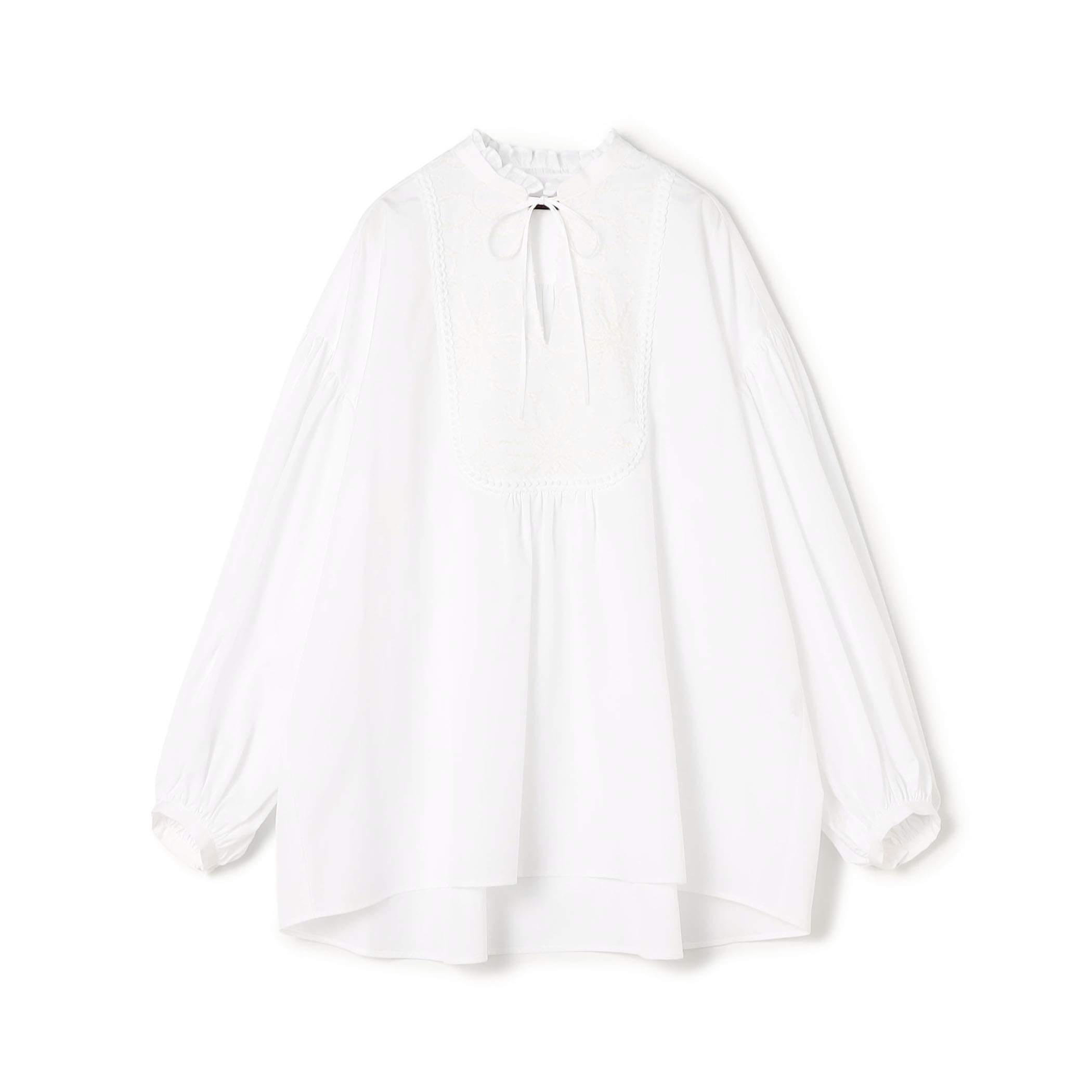 ホワイトコンビネーション ボザムチュニックブラウス