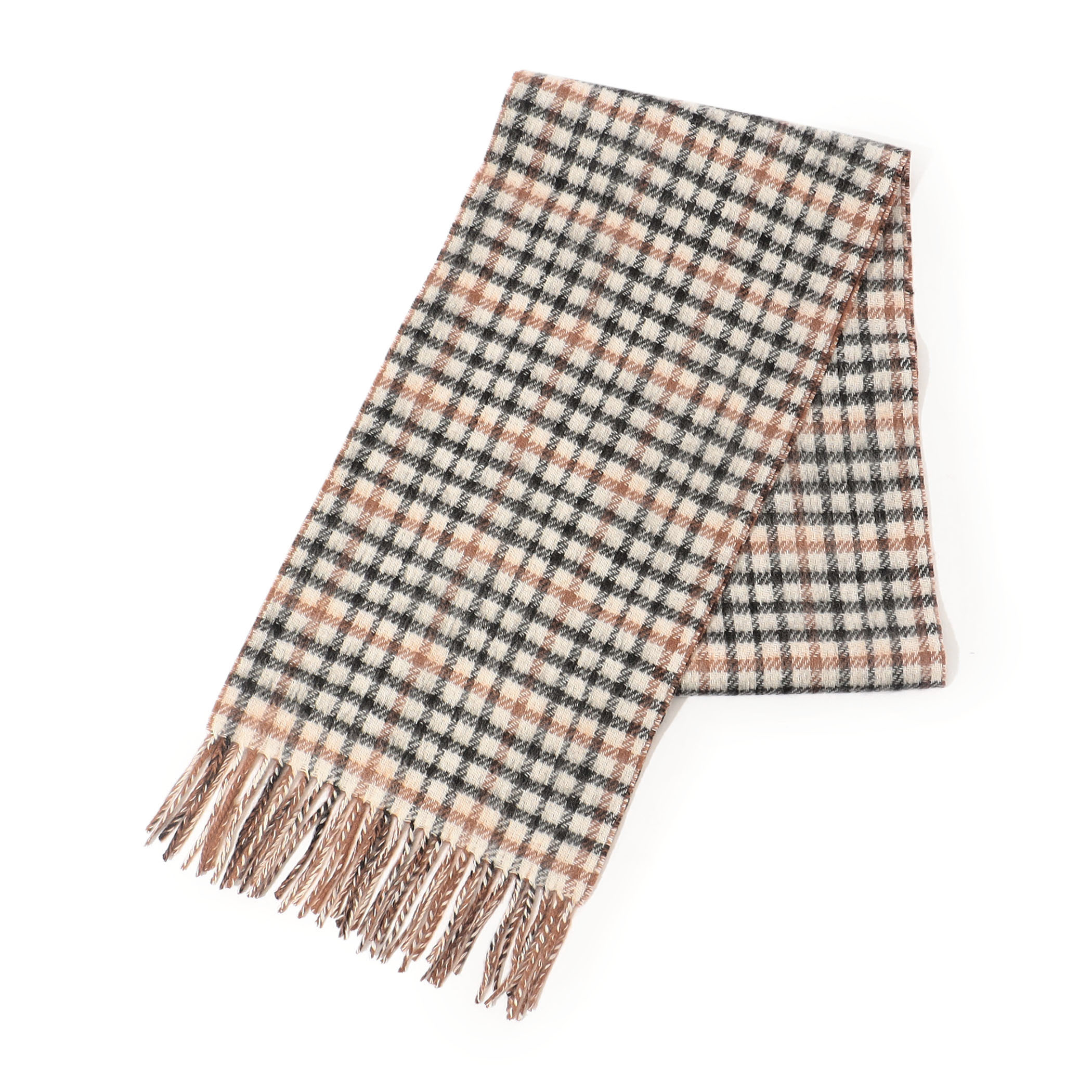 □TOMORROWLAND カシミヤダブルフェイス チェック マフラー