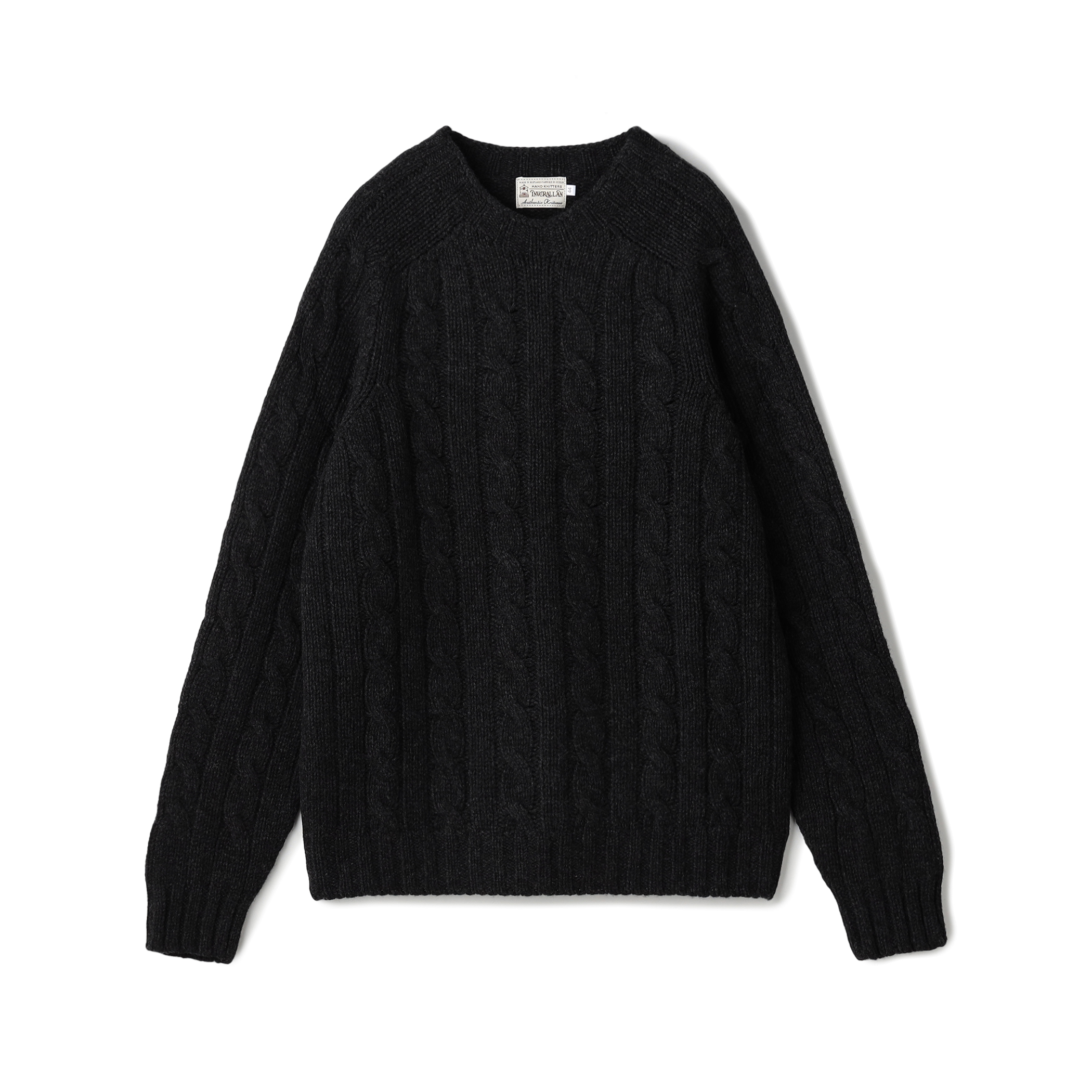 INVERALLAN ウールケーブル クルーネックプルオーバーニット