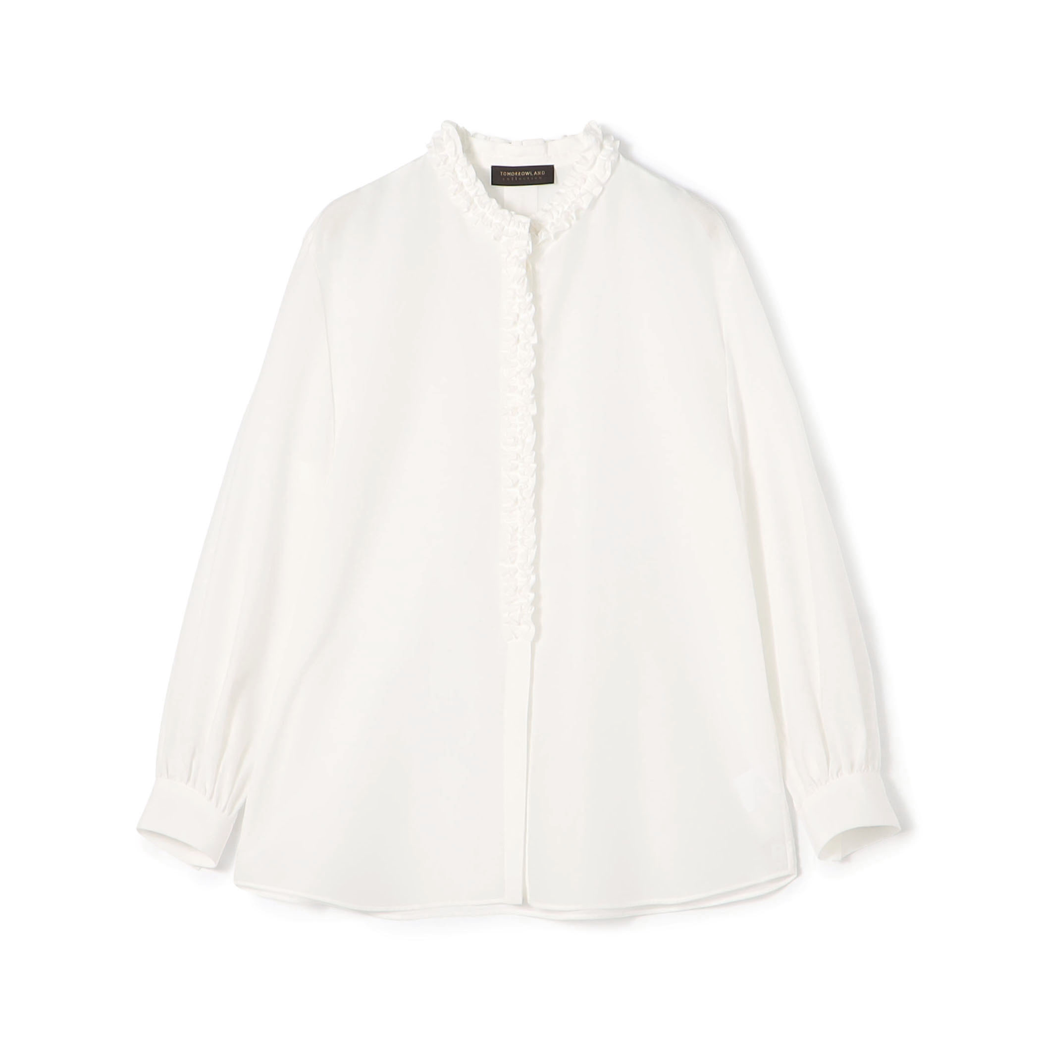 コットンシルクオーガンジー フリルブラウス｜トゥモローランド 公式通販