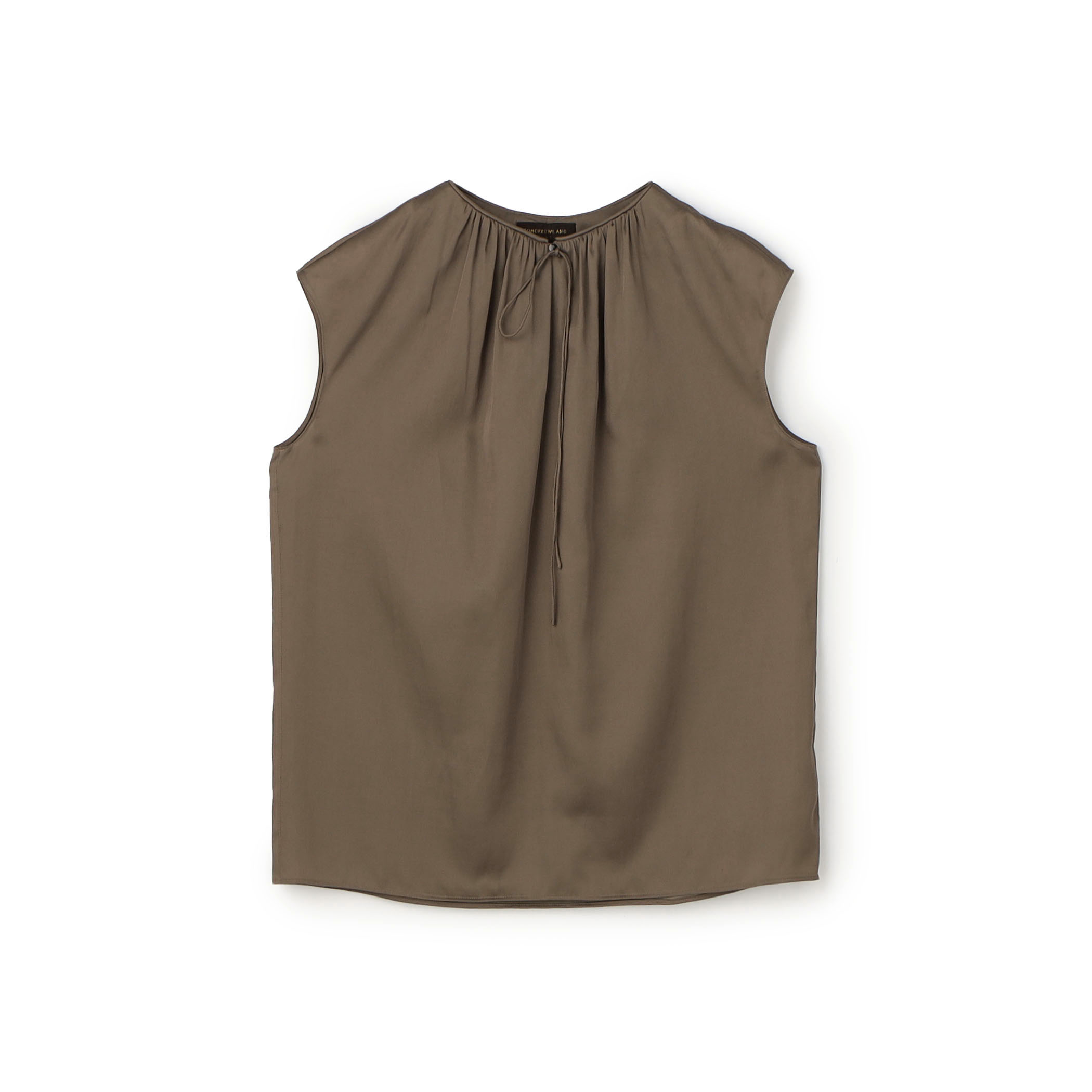 シャイニーシャンブレー スリーブレレスブラウス｜トゥモローランド