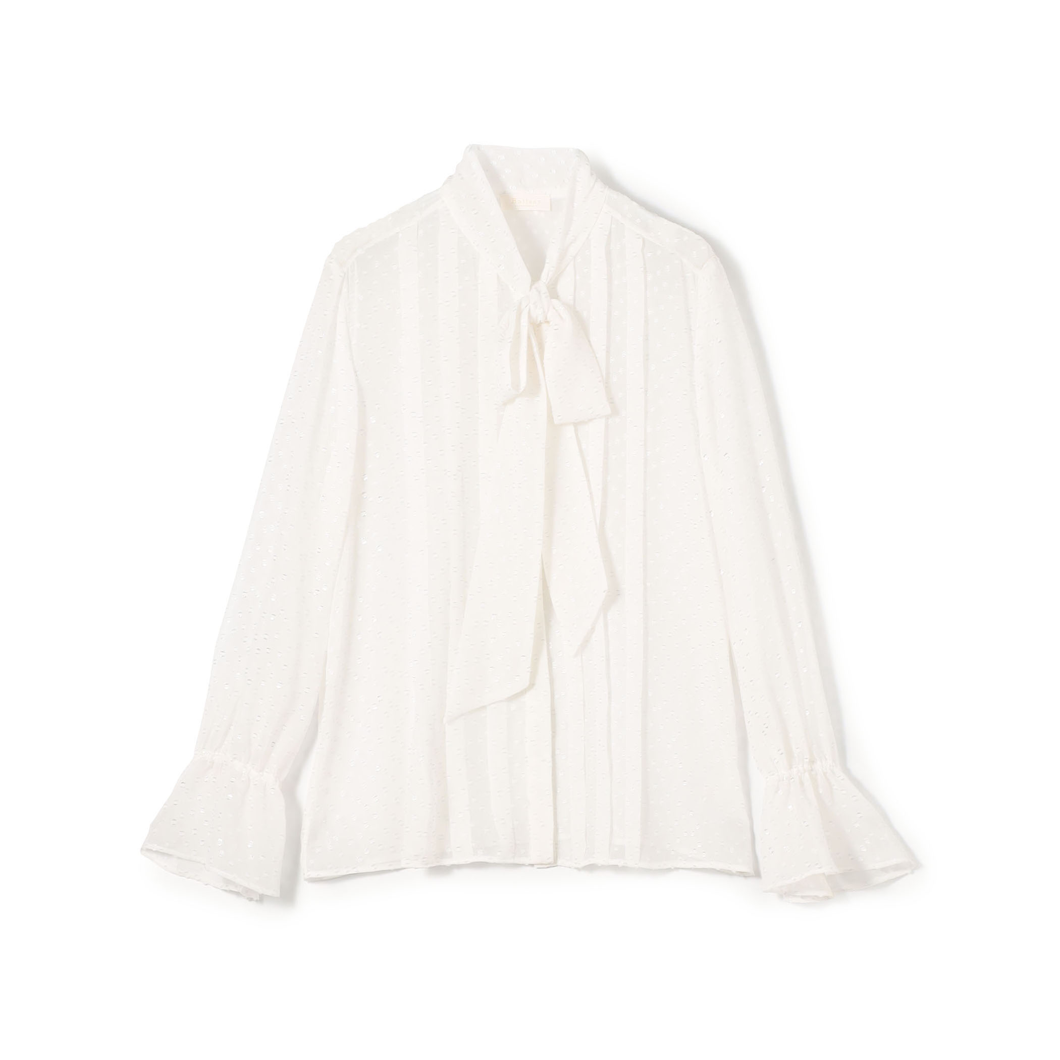 フォイルカットジャカード ボウタイブラウス｜トゥモローランド 公式通販