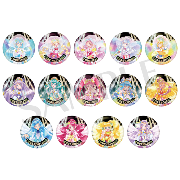 全プリキュア 20th Anniversary LIVE！】ホログラム缶バッジ2018～2020