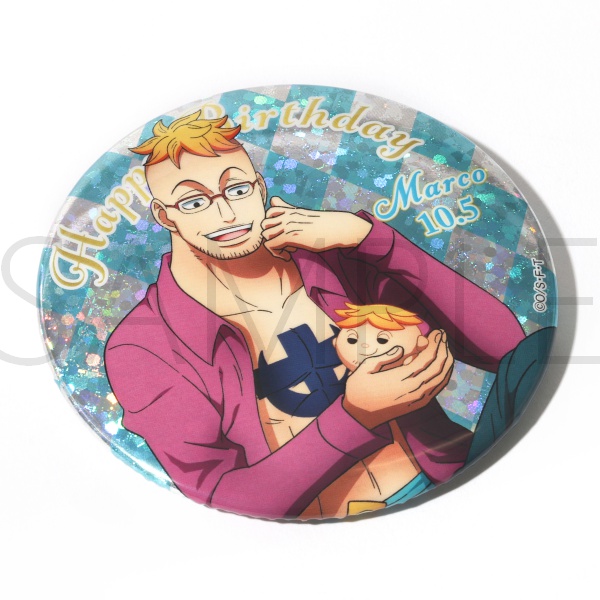 ワンピース】ワンピース バースデーホログラム缶バッジ[10.5 マルコ