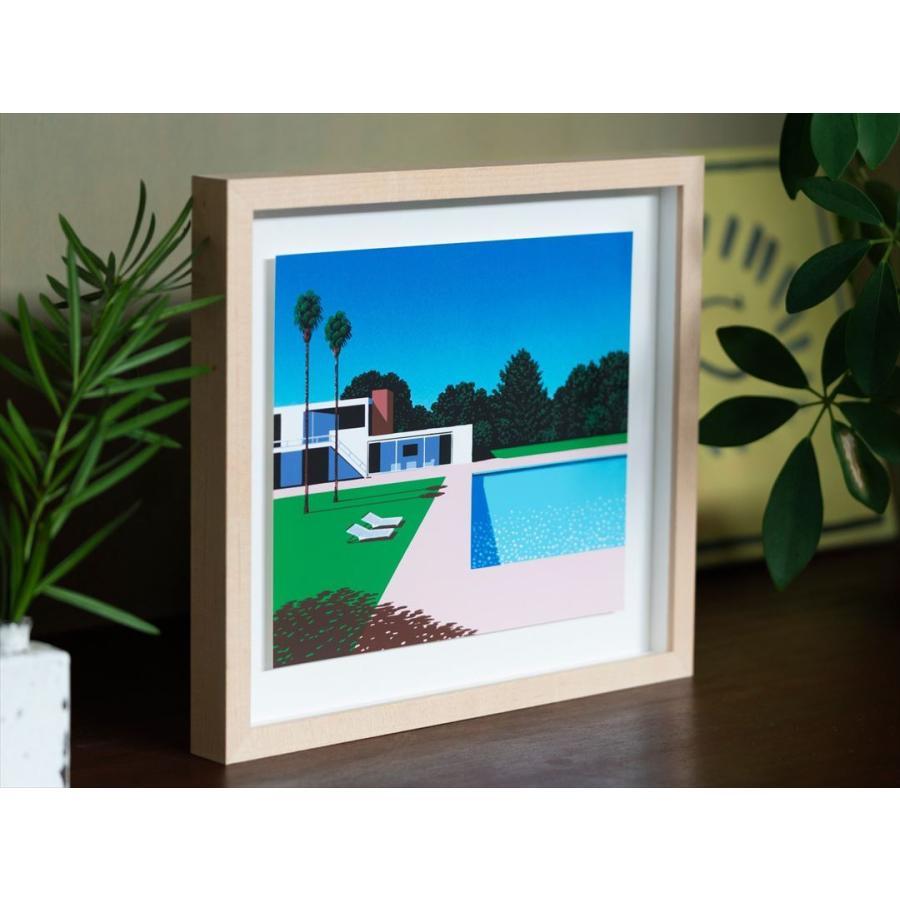 永井博 POOLSIDE Small Art Piece (額付き) Hiroshi Nagai -の商品詳細