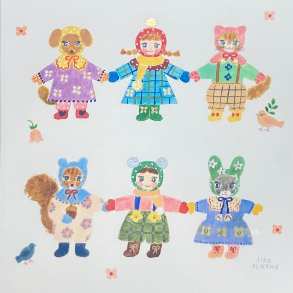 Aiko Fukawa：額装付き原画】布川愛子 Whispers of Childhood 布川愛子