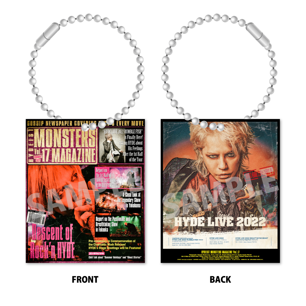 MONSTERS MAGAZINE ACRYLIC KEYCHAIN(ランダム10種) | HYDE