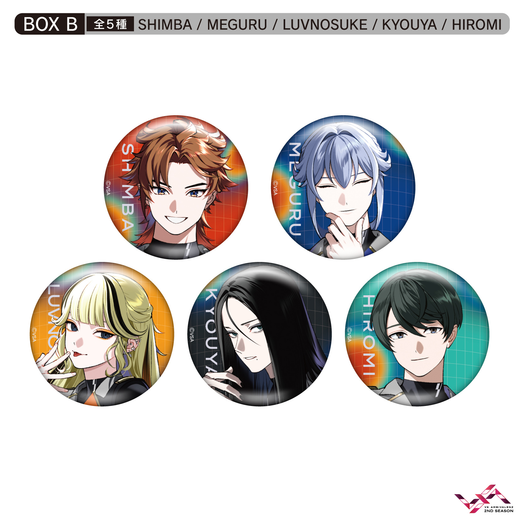 VS AMBIVALENZ 2nd トレーディング缶バッジ（全5種）BOX SET＜B＞ | VS