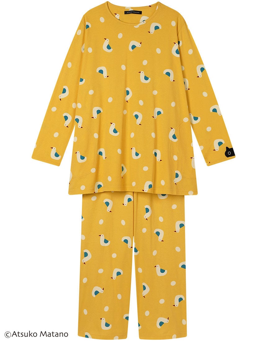 アツコマタノ 【綿100％】小鳥とたまごがかわいらしいデザイン