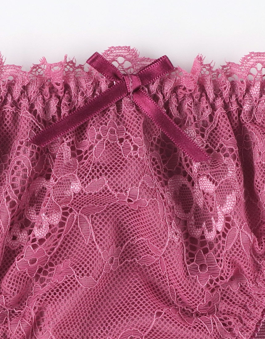 Lingè Noël ランジェノエル プティローズレースアップ ブラ＆ショーツ