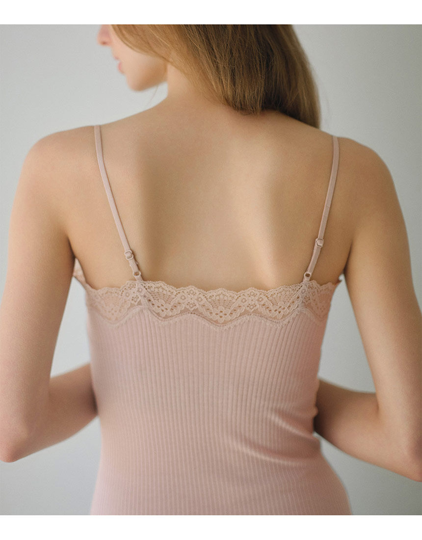 グッチ キャミソール XS ピンク 綿100% ストレッチ イタリア製