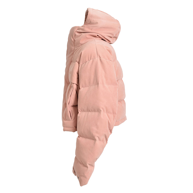 FAUX SUEDE SHORT HOODIE DOWN -PINK- | WALKIN STORE WEB SHOP