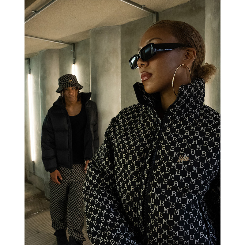 MONOGRAM JACQUARD DOWN JACKET -BLACK- | WALKIN STORE WEB SHOP