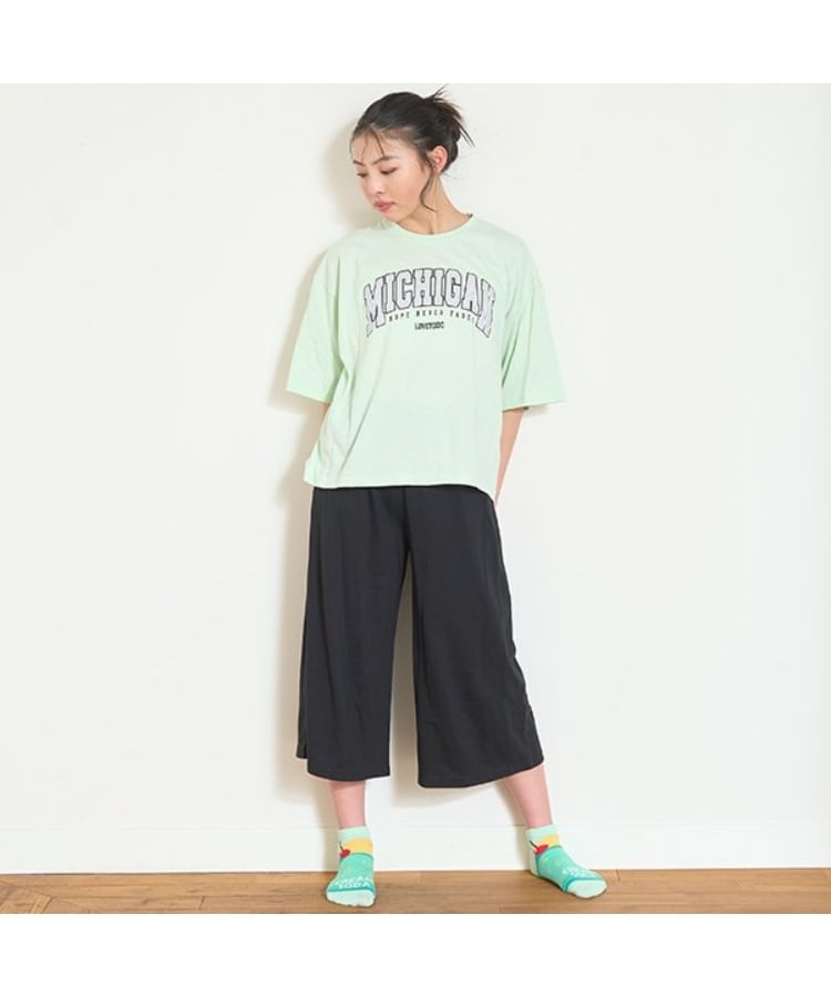 ルームウェア/パジャマ】半袖Tシャツ＆7分丈パンツセット（パジャマ