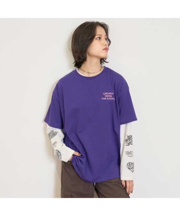 LTXC/速乾】ルーズTシャツレイヤードセット（アンサンブル