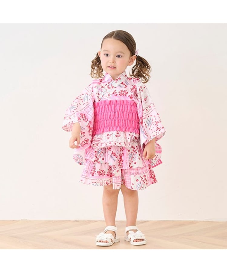 いちごハンカチ柄 浴衣ドレス（その他） | mezzo piano（メゾピアノ