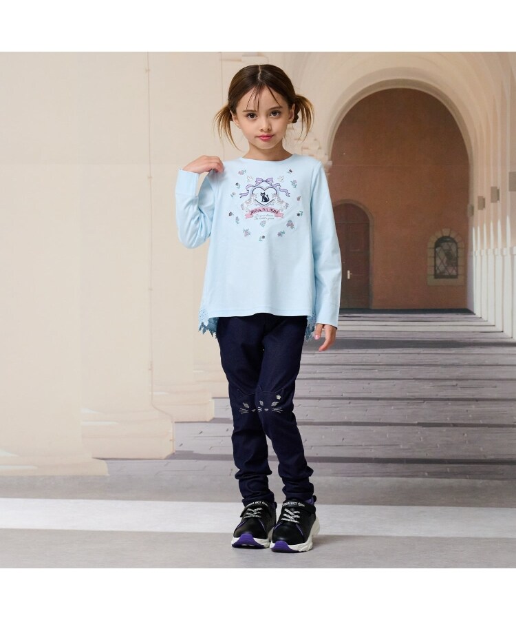 ネコドリーミー刺しゅう長袖Tシャツ（Tシャツ） | ANNA SUI mini