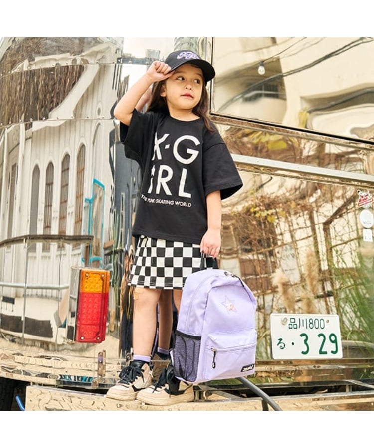 TBSドラマ フェイクマミー 着用アイテム】ロゴT+ブロックチェック柄