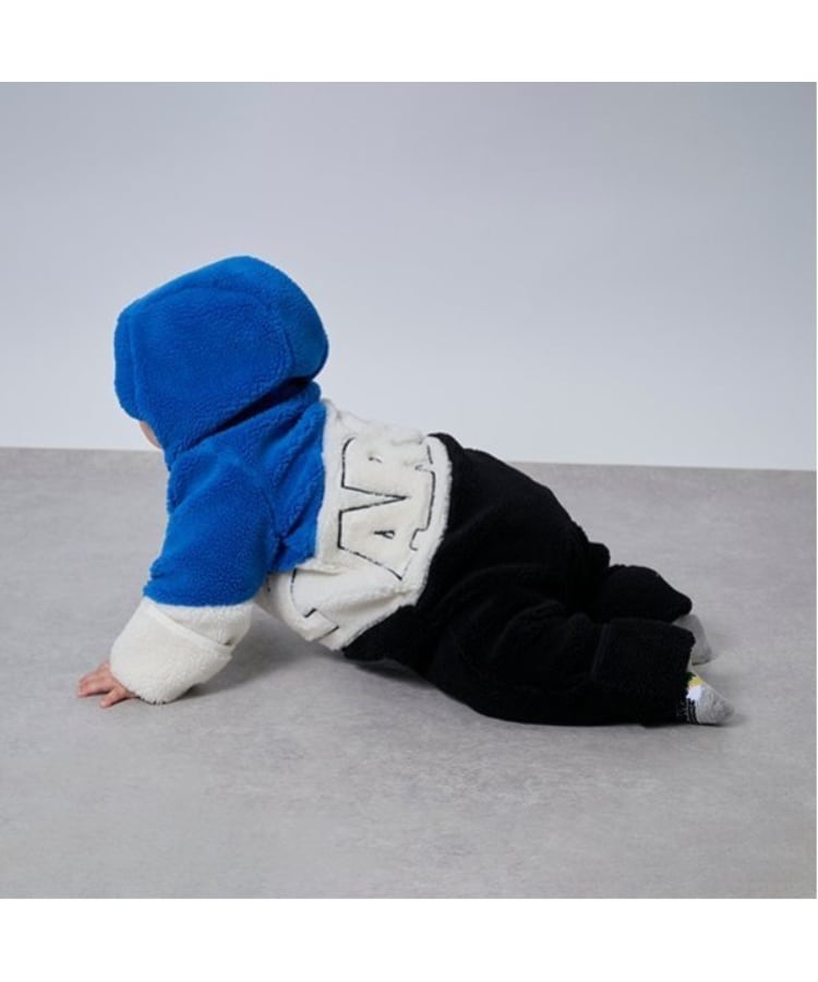 カラーブロックボアカバーオール（ロンパース・カバーオール(ベビー