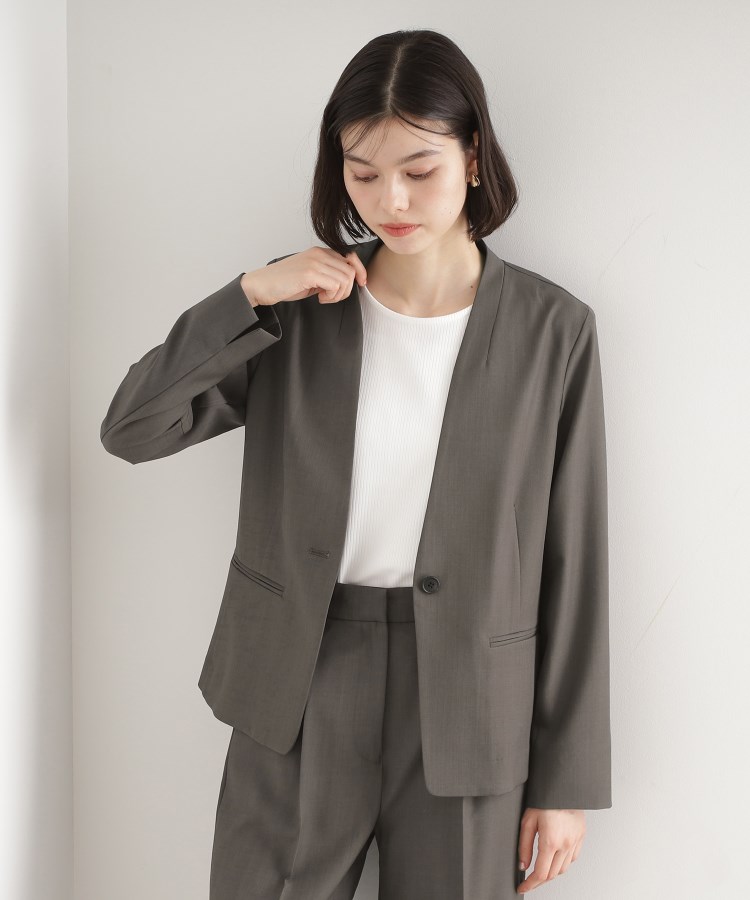 セットアップ可】ノーカラージャケット（ノーカラージャケット） | THE