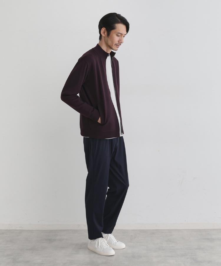 アンチピリング ジップアップ ニット（ニット/セーター） | TAKEO