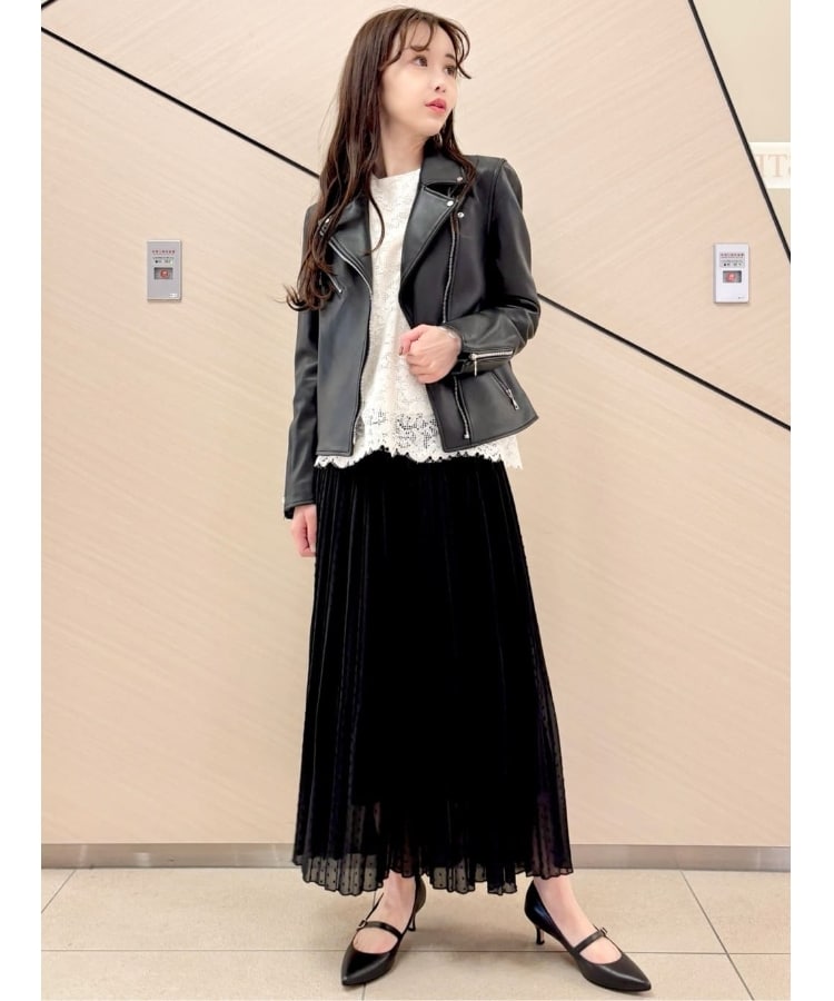 通勤/セレモニー/洗える】オーガニックコットンレースブラウス（シャツ