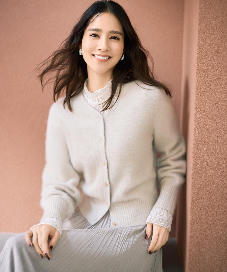 ふわふわニット/前後2WAY】フォックスカシミヤカーディガン