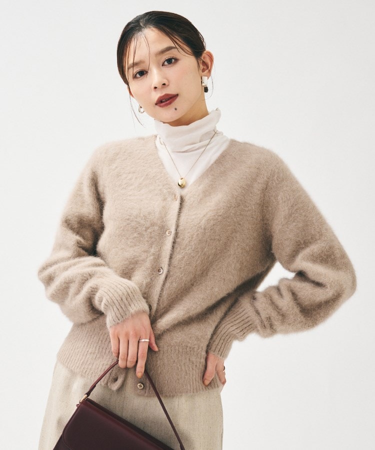ふわふわニット/前後2WAY】フォックスカシミヤカーディガン