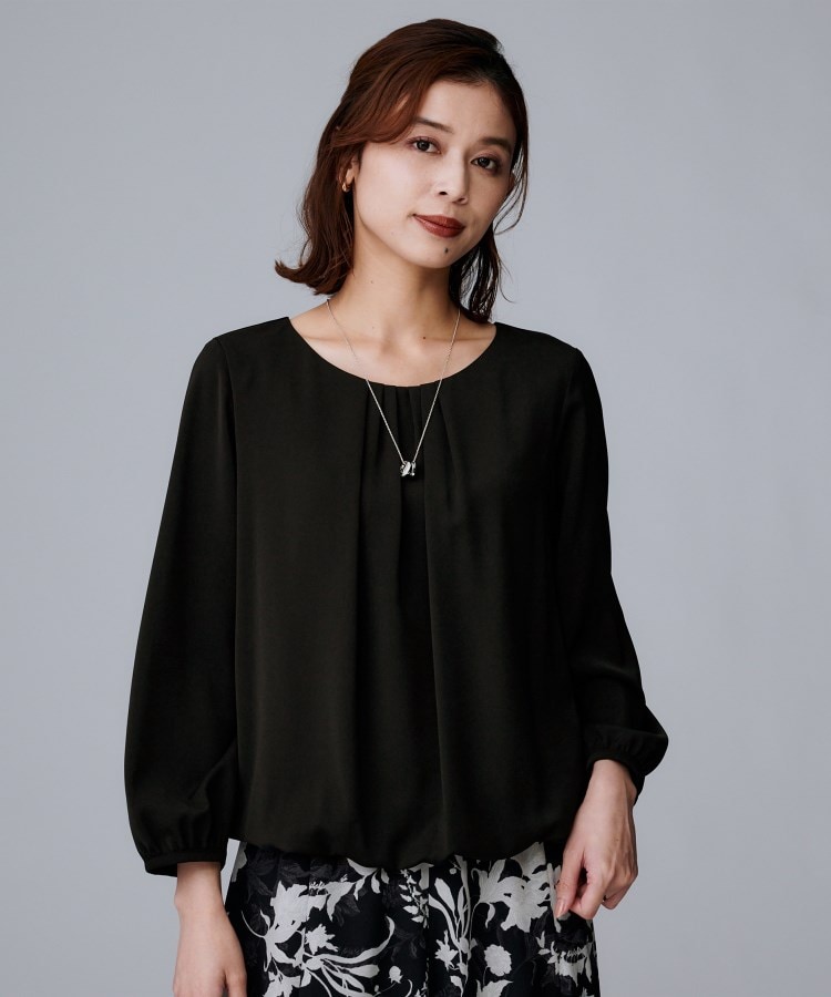 透けにくい/ウエストイン見え】パウダリーブラウス（シャツ・ブラウス